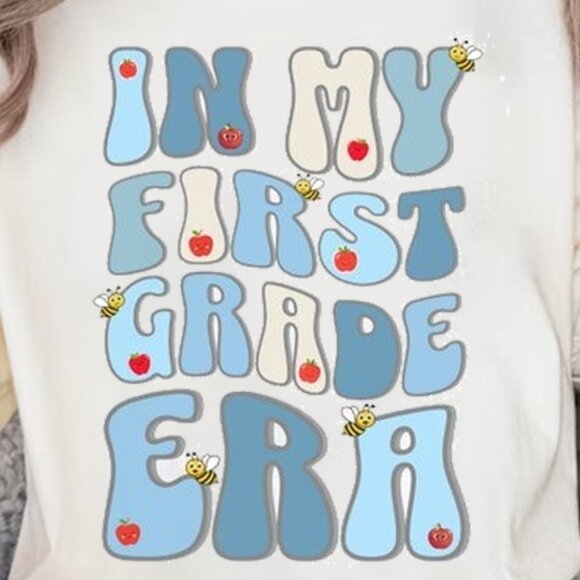 In My First Grade Era Shirt, Apples and Bees 1st Grade Tshirt, First Day Shirt - Picture 2 of 4